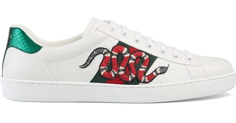 snake gucci ace shoes|Gucci ace embroidered snake.